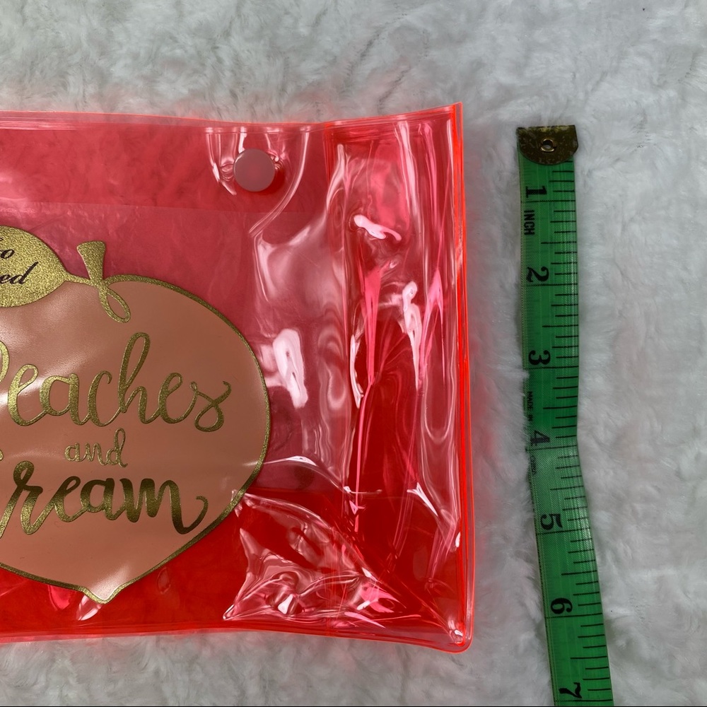 Too Faced Limited Peaches & Cream Cosmetic bag NEW - Picture 6 of 10